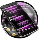 sms messages dusk pink theme android application logo